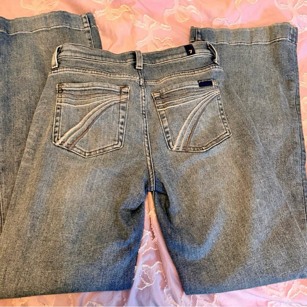 7 For All Mankind Women's Light Wash Mid Rise Dojo Jeans